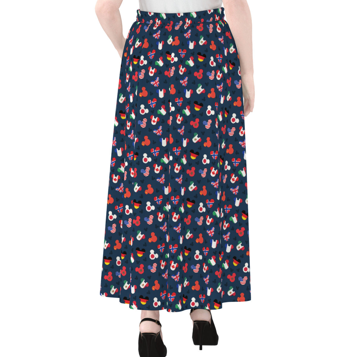 Mickey Flags Women's Maxi Chiffon Skirt