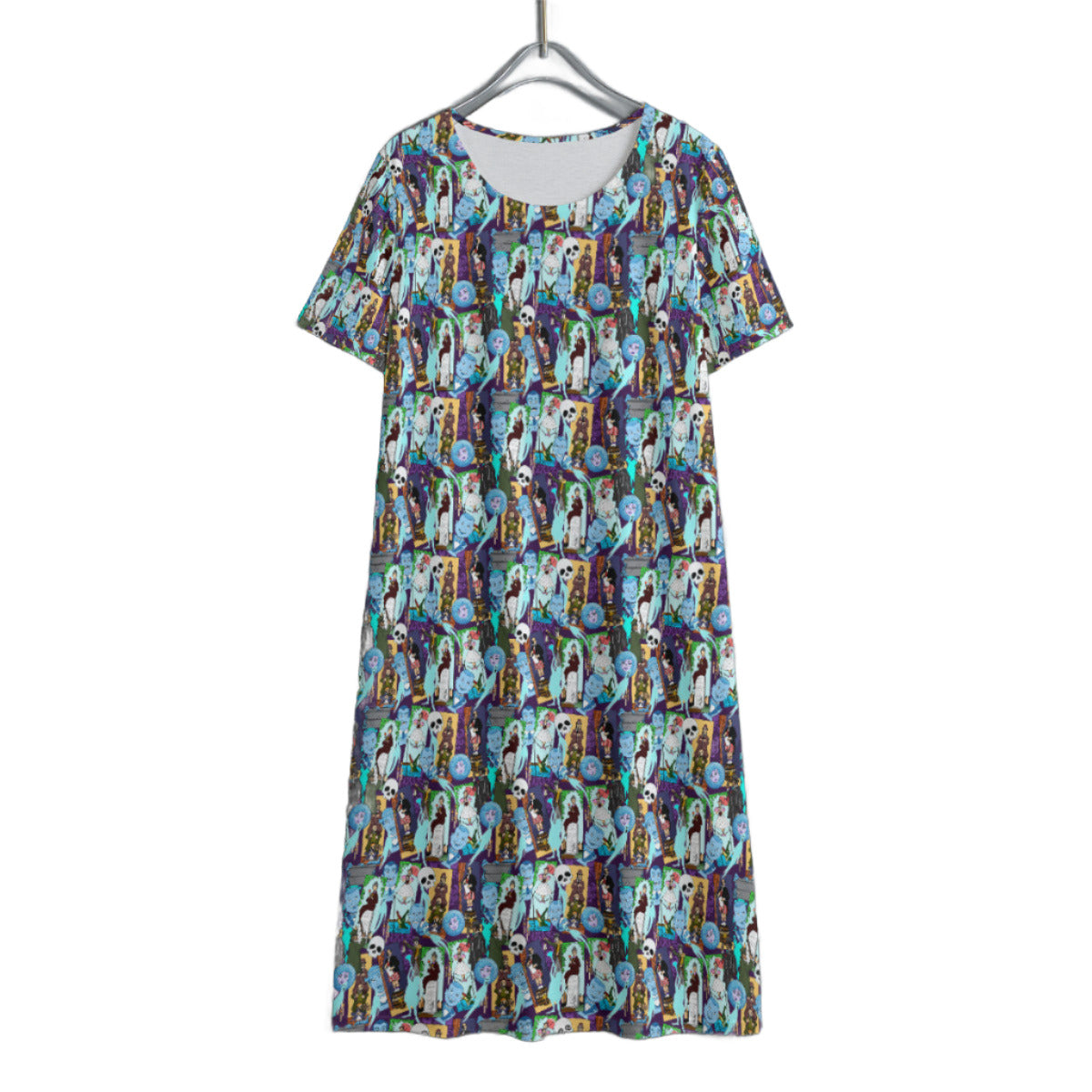 Haunted Mansion Favorites Women's Swing Dress With Short Sleeve