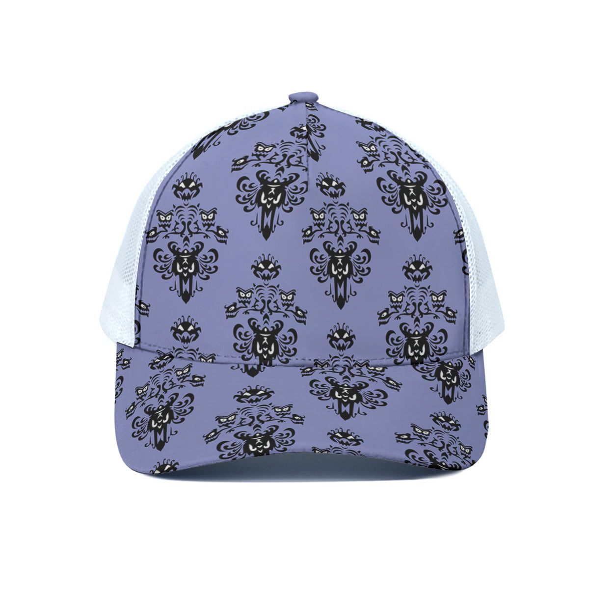 Haunted Mansion Wallpaper Unisex Trucker Hat With White Half Mesh