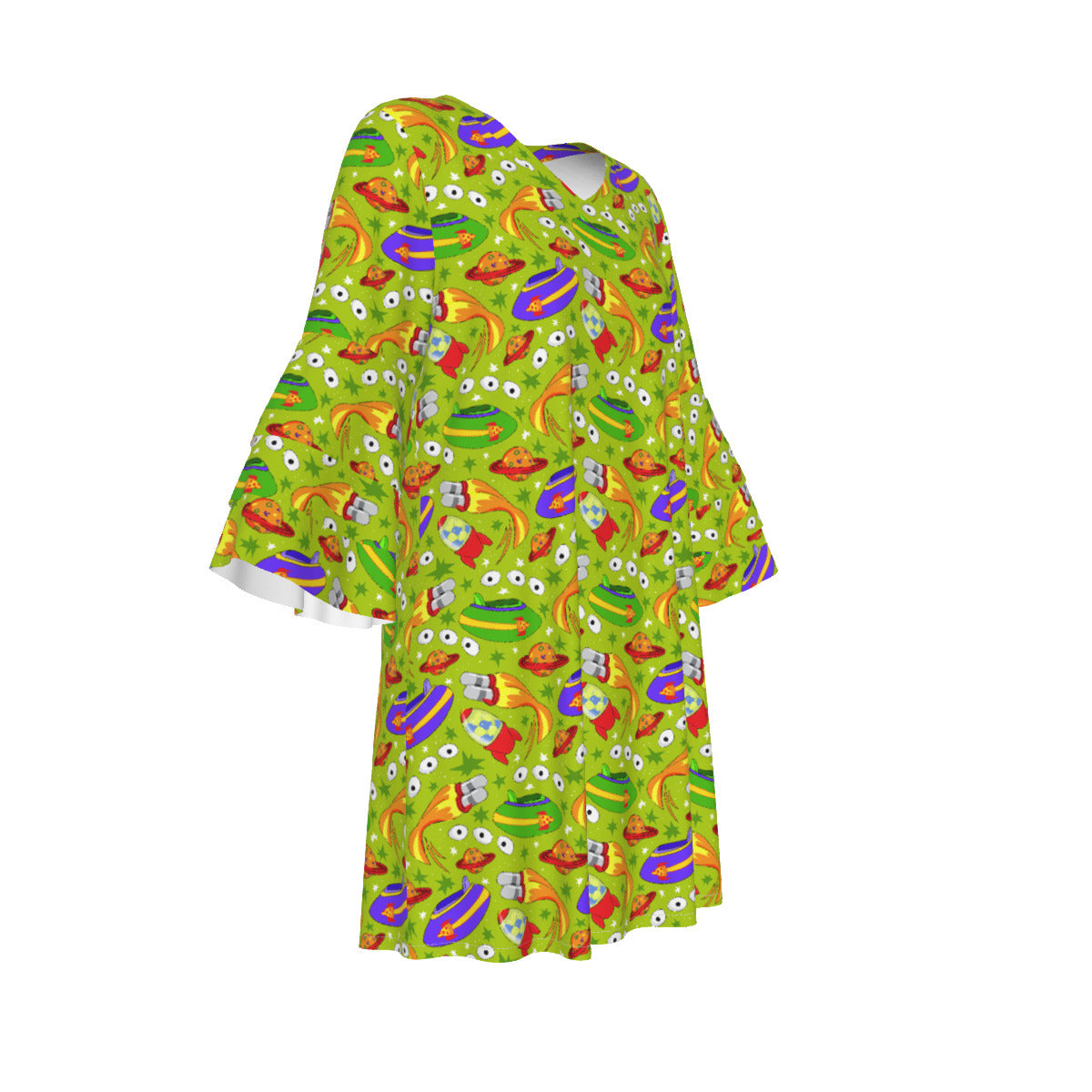 Aliens Women's Stacked Ruffle Sleeve Dress