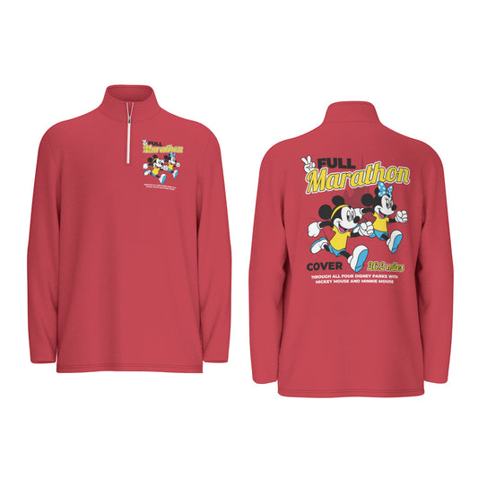 Mickey And Minnie Marathon Men's Athletic Long Sleeve Jacket