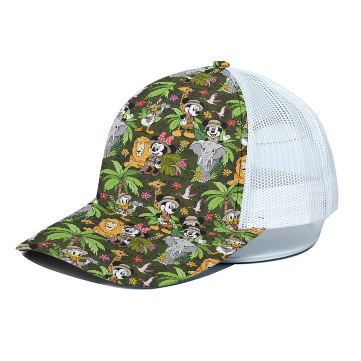 Safari Unisex Trucker Hat With White Half Mesh