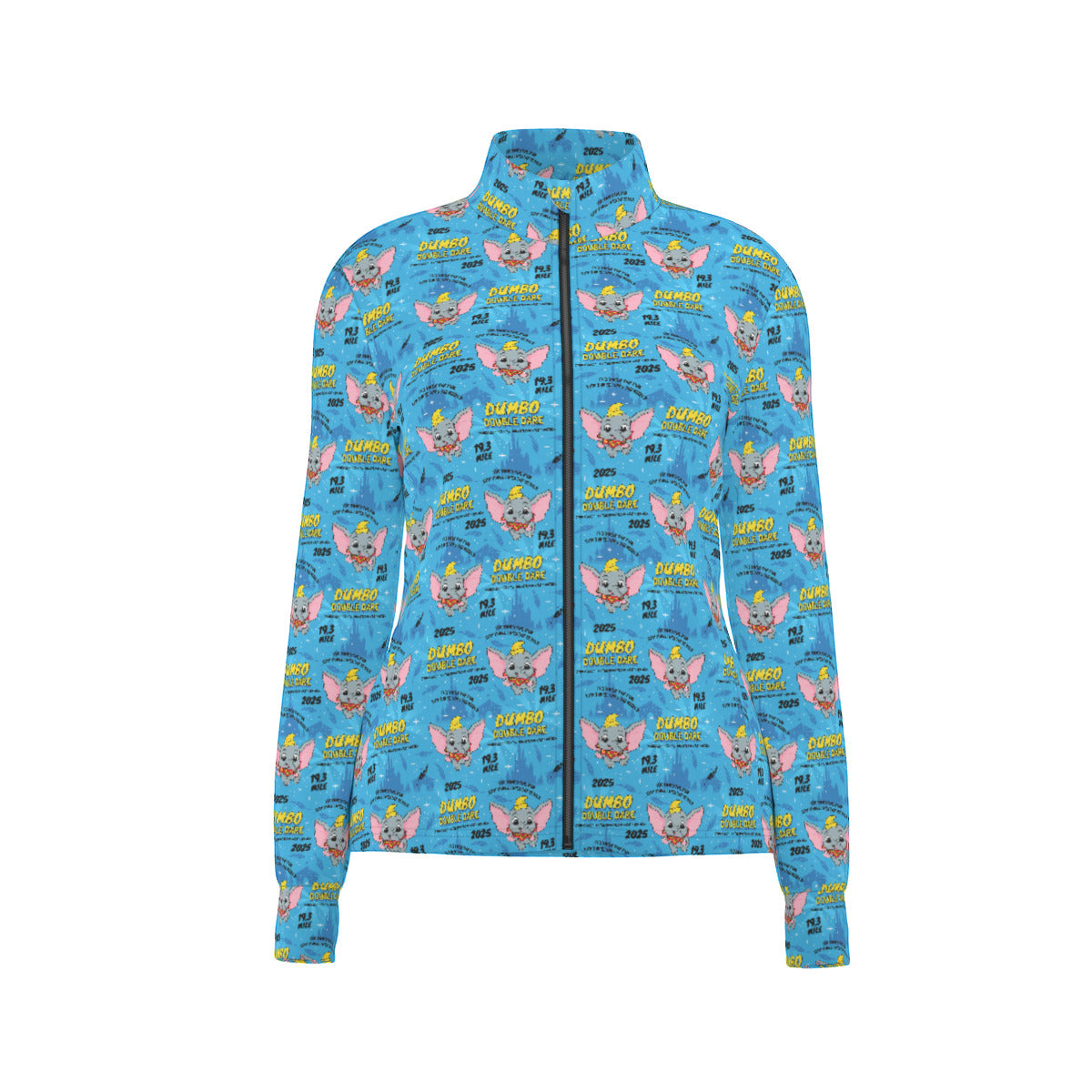 Disneyland Dumbo Double Date All-Over Print Women's Athletic Long Sleeve Thumbhole Jacket