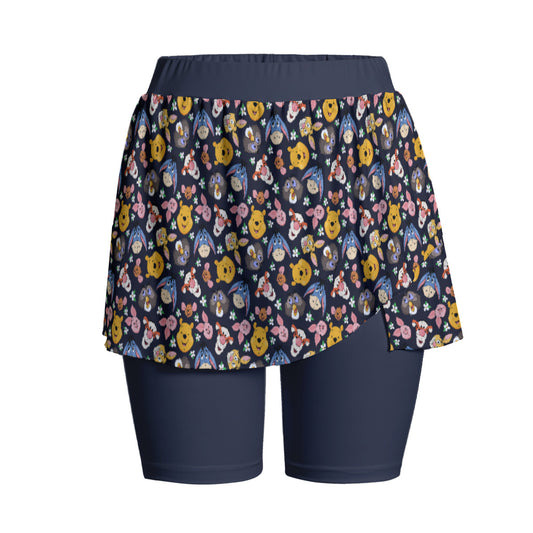 Hundred Acre Wood Friends Women's Sports Skorts