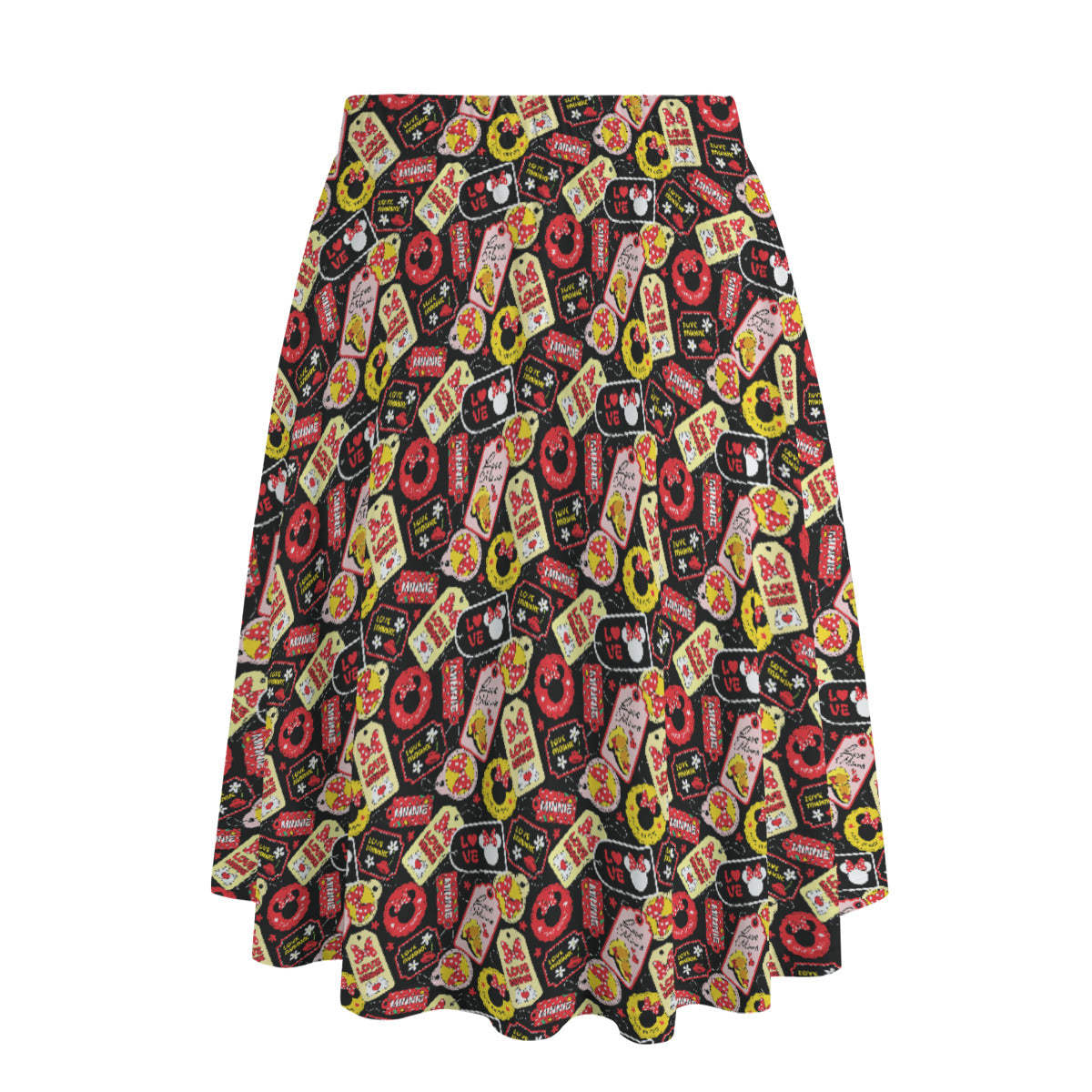 Minnie Tags Women's Long Maxi Skirt With Pockets