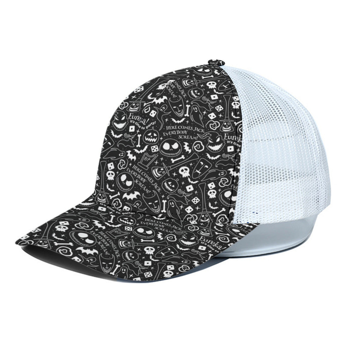 Everybody Scream Unisex Trucker Hat With White Half Mesh