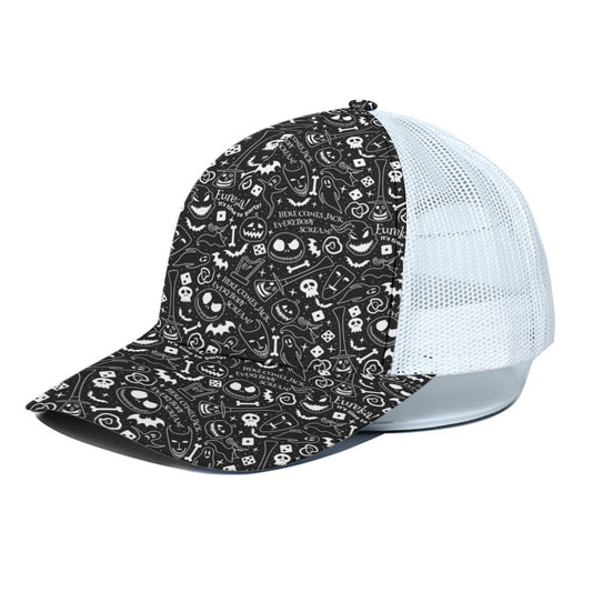 Everybody Scream Unisex Trucker Hat With White Half Mesh