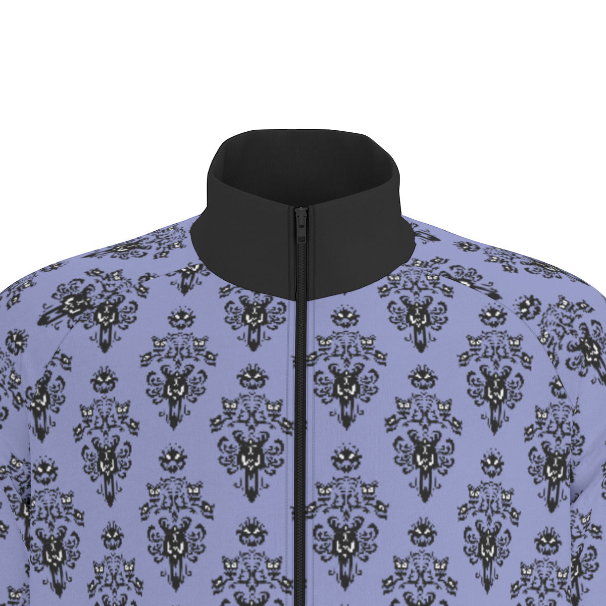 Haunted Mansion Wallpaper Unisex Stand Collar Jacket