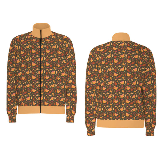 Fall Pumpkins Unisex Stand Collar Jacket