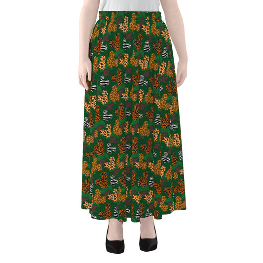 Animal Prints Women's Maxi Chiffon Skirt