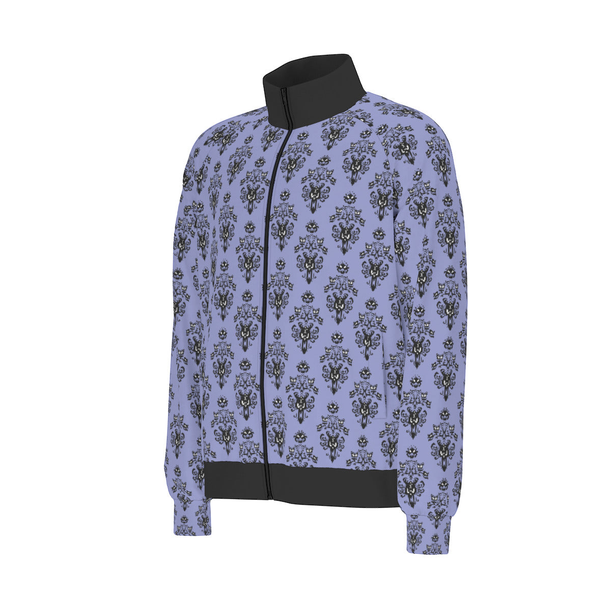 Haunted Mansion Wallpaper Unisex Stand Collar Jacket