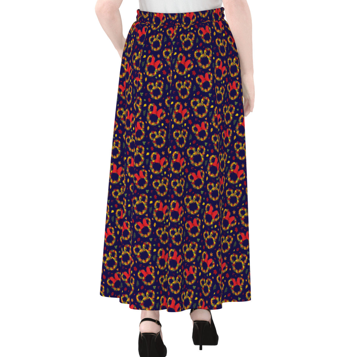 Fall Leaves Women's Maxi Chiffon Skirt