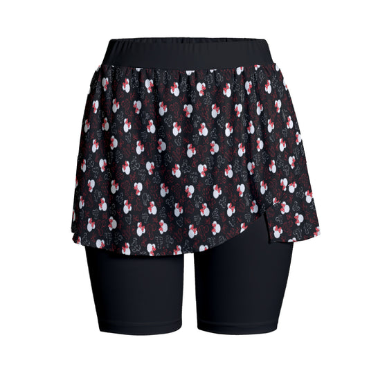 Mickey And Minnie Dots Women's Sports Skorts