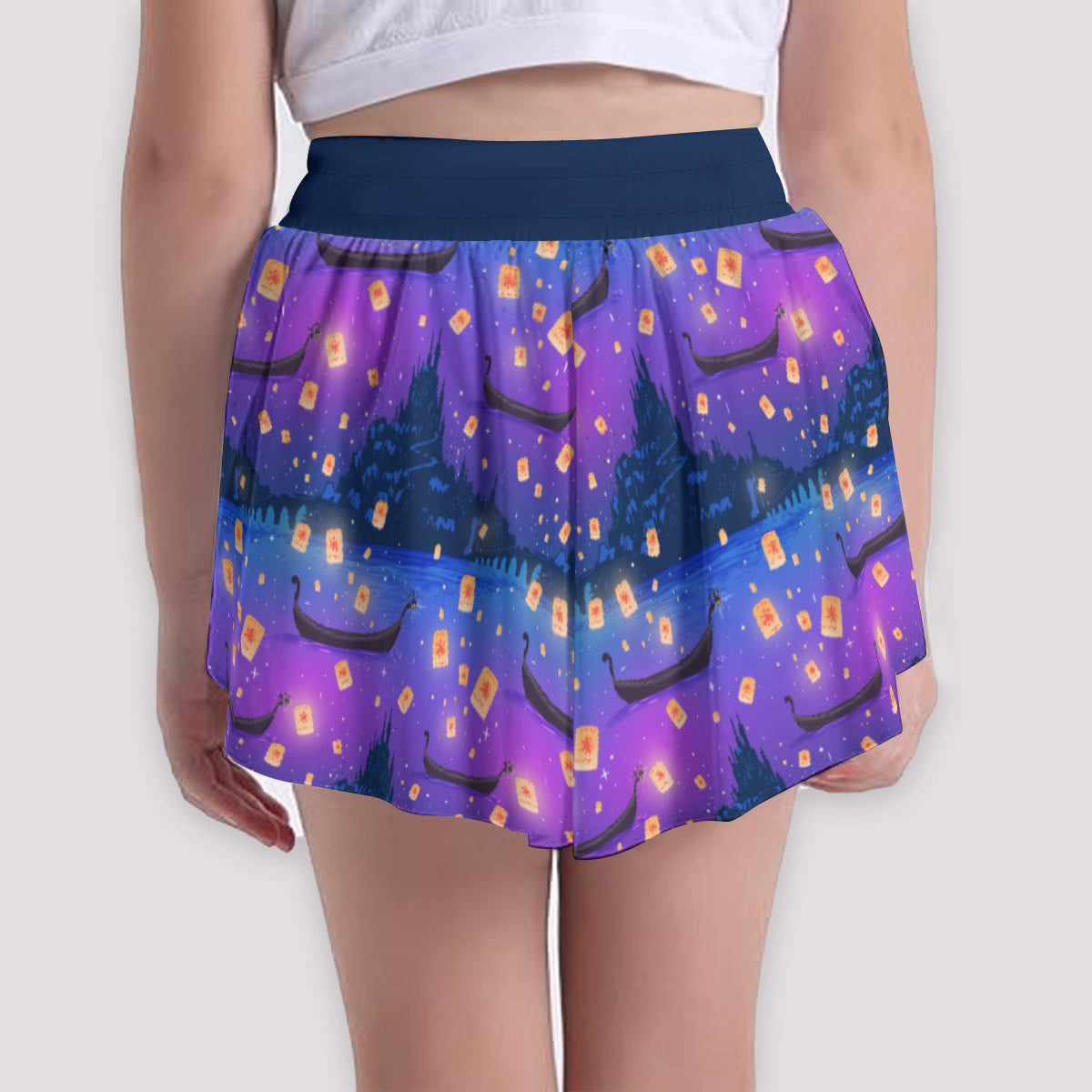 Floating Lanterns Girls' Sports Shorts
