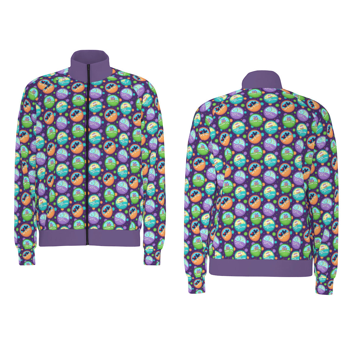 Button Collector Unisex Stand Collar Jacket