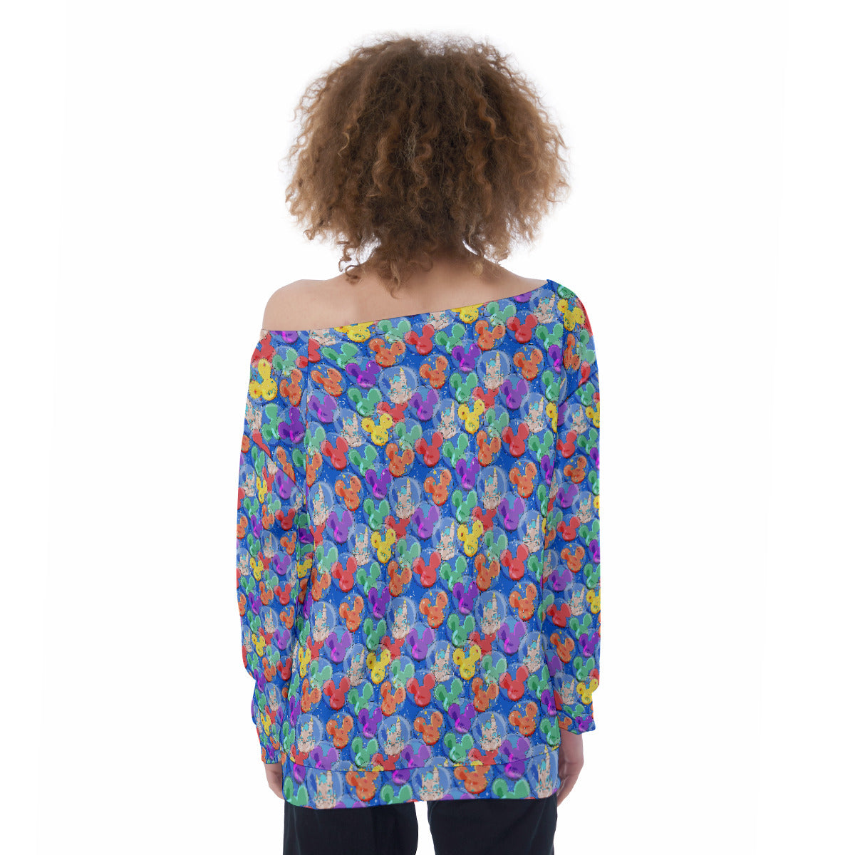 Park Balloons Oversized Women's Off-Shoulder Sweatshirt