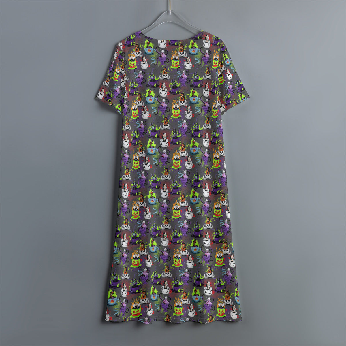 Villains Tea Cups Women's Swing Dress With Short Sleeve