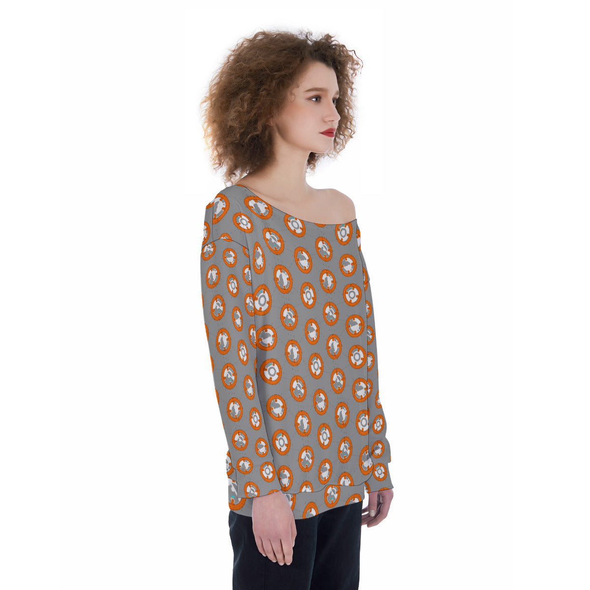 BB-8 Oversized Women's Off-Shoulder Sweatshirt