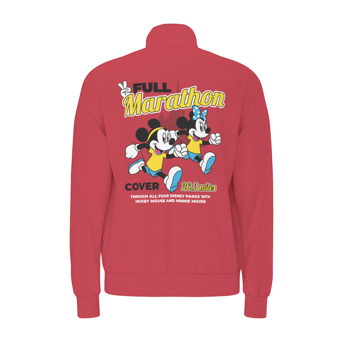 Mickey And Minnie Marathon Unisex Stand Collar Jacket