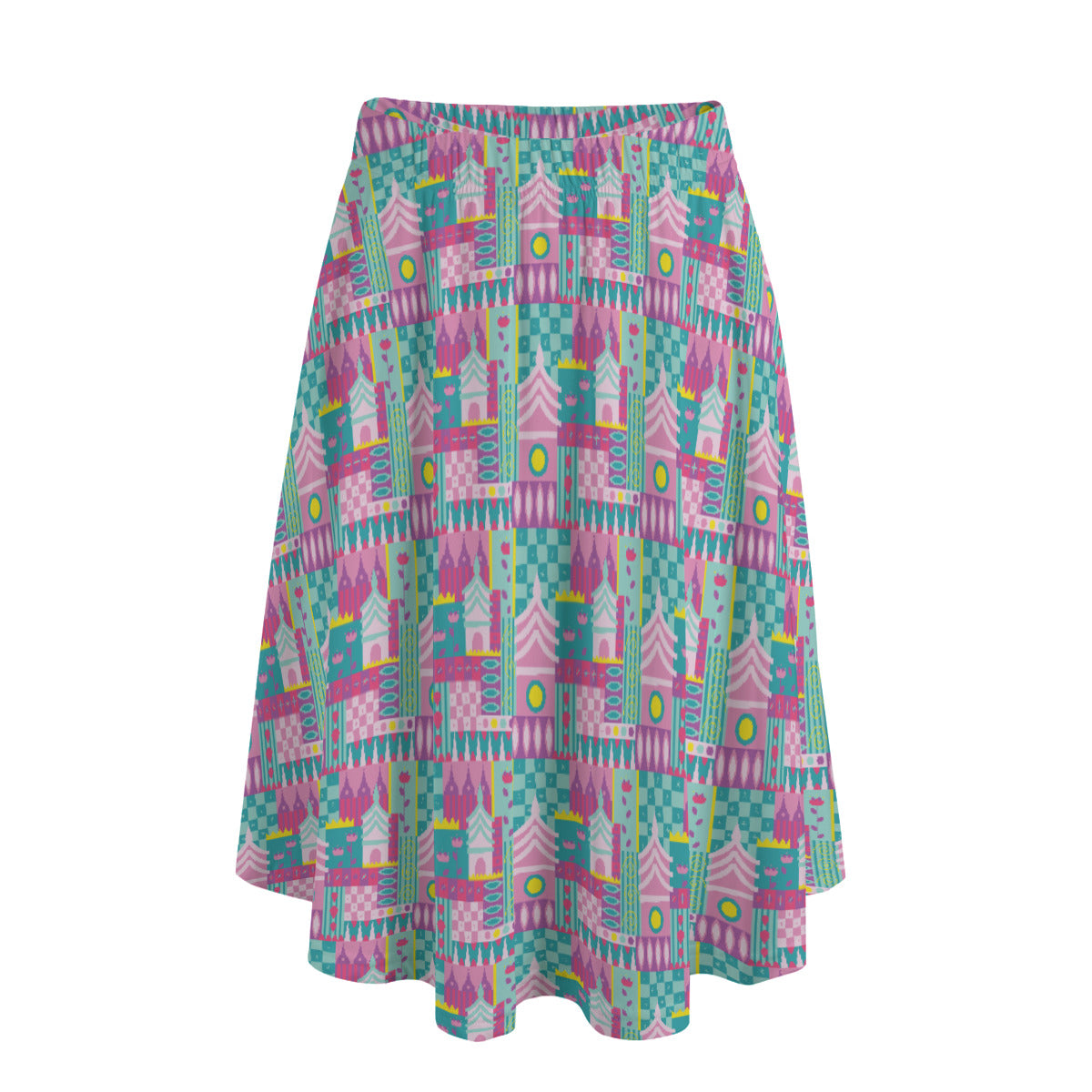 Small World Women's Long Maxi Skirt With Pockets