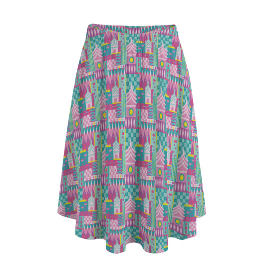 Small World Women's Long Maxi Skirt With Pockets