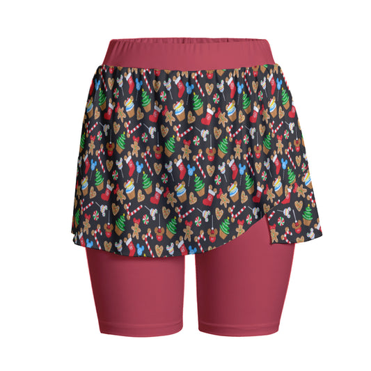 Christmas Snacks Women's Sports Skorts