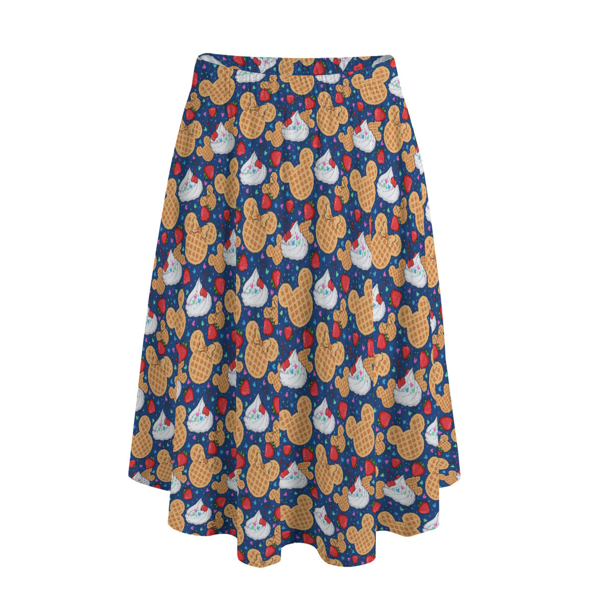 Waffles Women's Long Maxi Skirt With Pockets