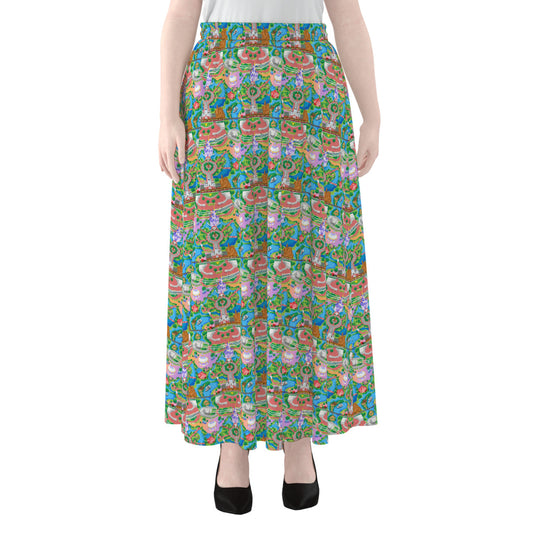 Park Map Women's Maxi Chiffon Skirt