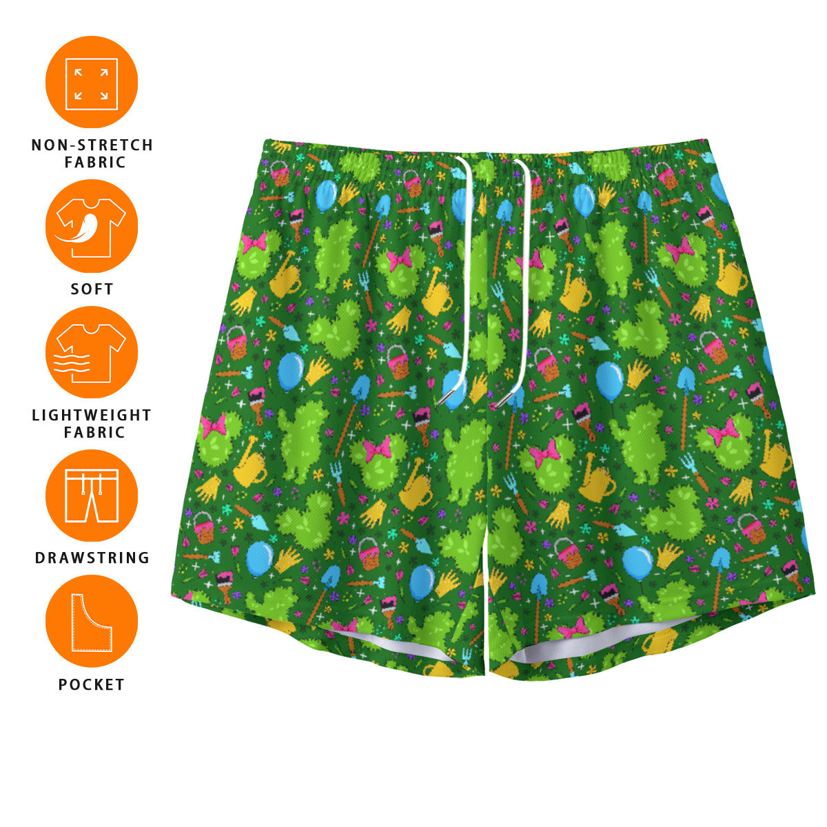 Flower And Garden Unisex Pocket Shorts