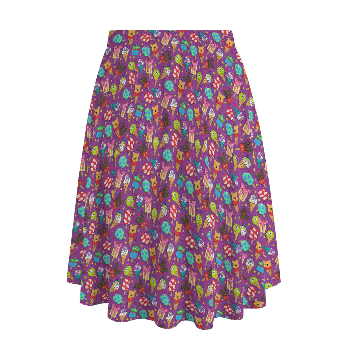 Ice Cream Women's Long Maxi Skirt With Pockets