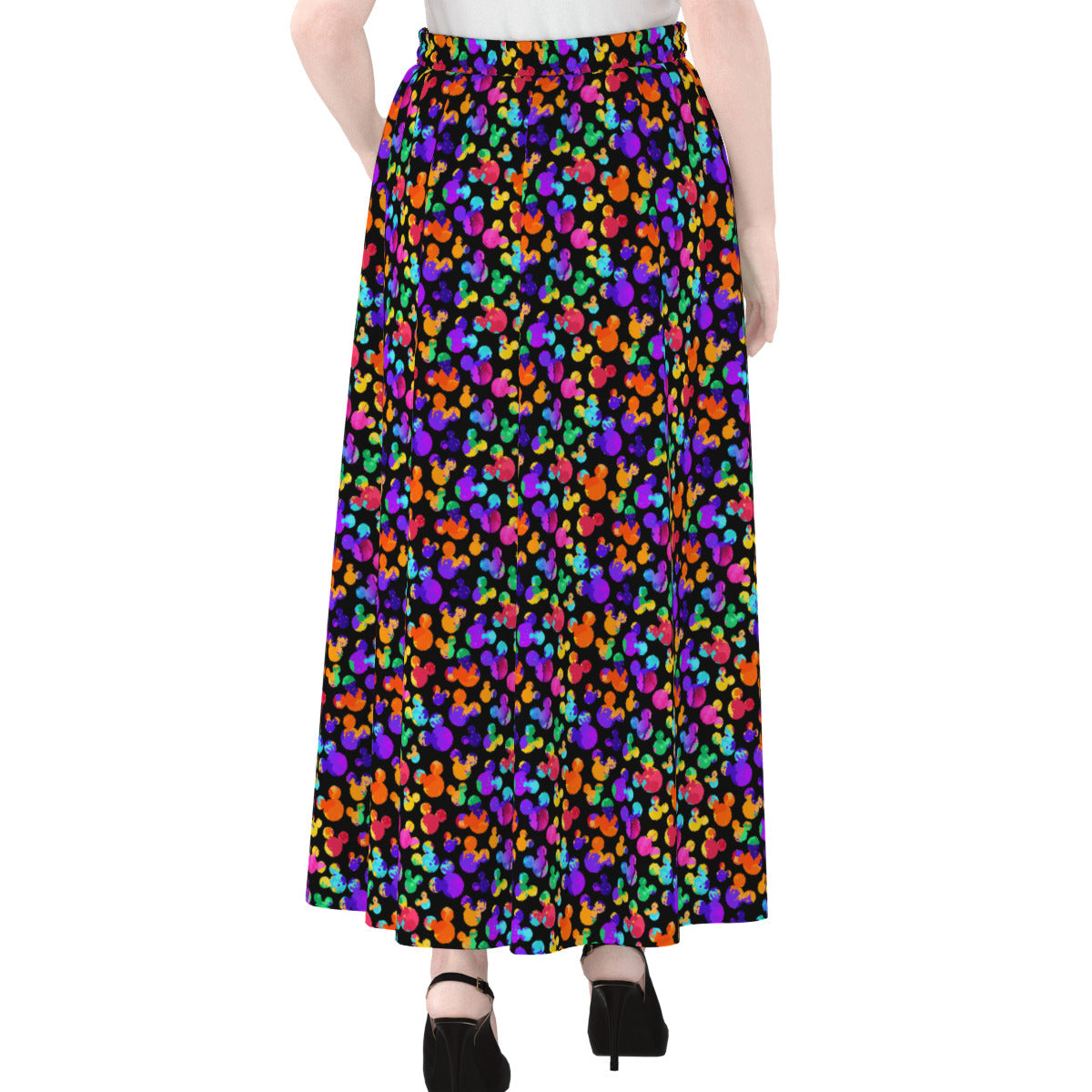 Watercolor Women's Maxi Chiffon Skirt