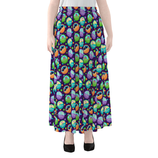 Button Collector Women's Maxi Chiffon Skirt