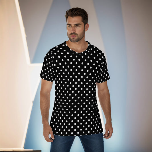 Black With White Polka Dots Unisex T-Shirt