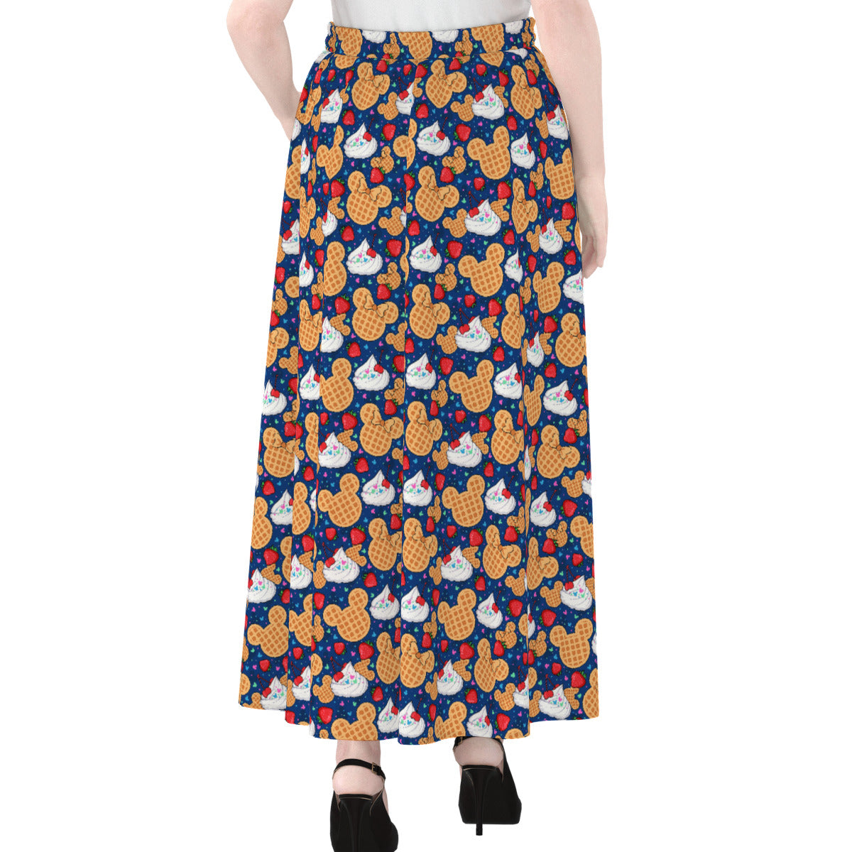 Waffles Women's Maxi Chiffon Skirt