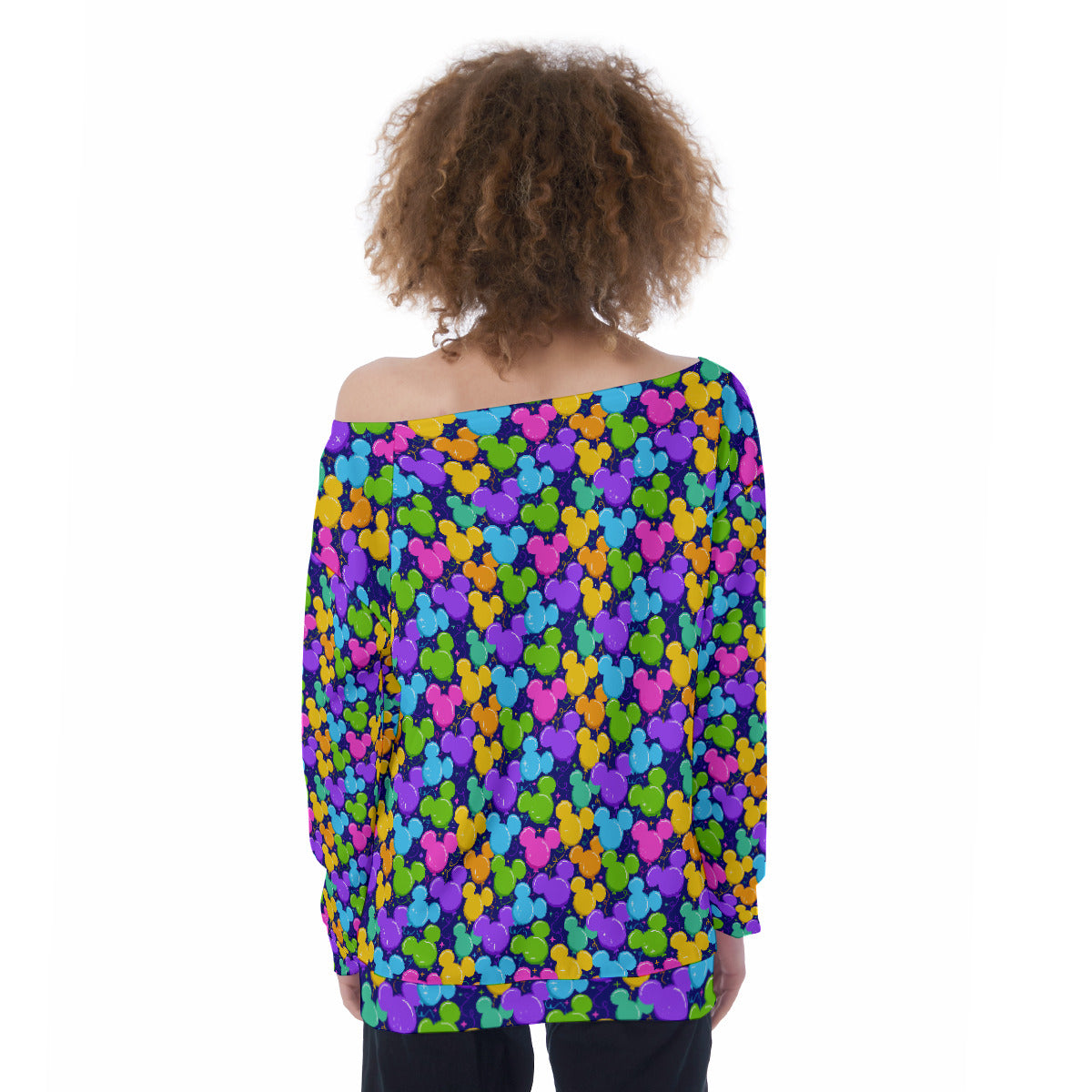 Park Balloons Oversized Women's Off-Shoulder Sweatshirt