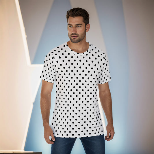 White With Black Polka Dots Unisex T-Shirt