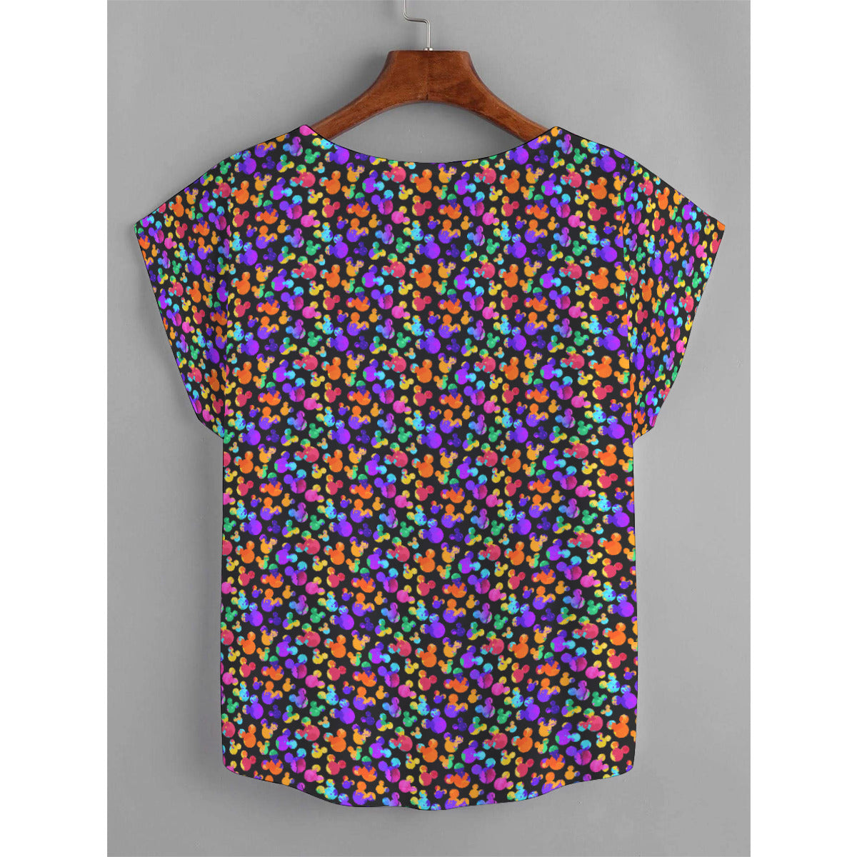 Watercolor Plus Size Women's Curved Hem T-shirt