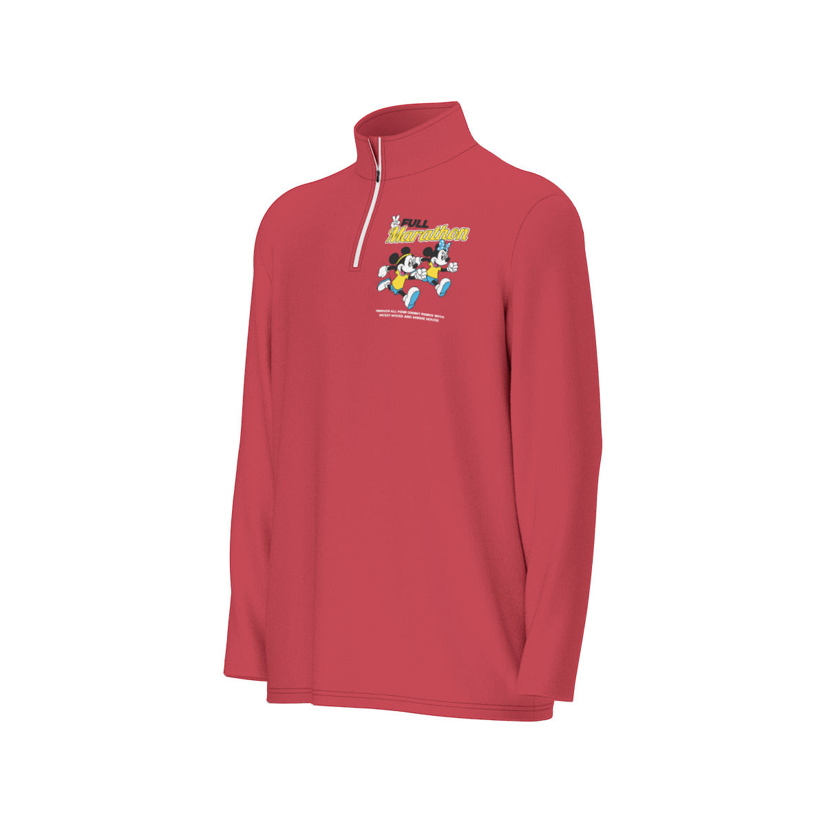 Mickey And Minnie Marathon Men's Athletic Long Sleeve Jacket