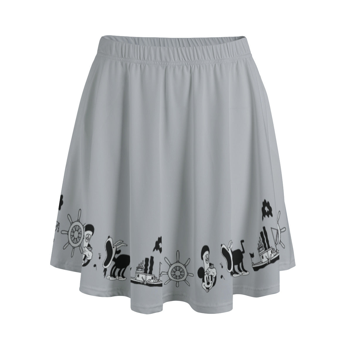 Steamboat Mickey Women's Skirt With Pockets