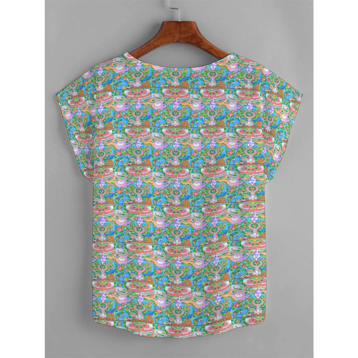 Park Map Plus Size Women's Curved Hem T-shirt