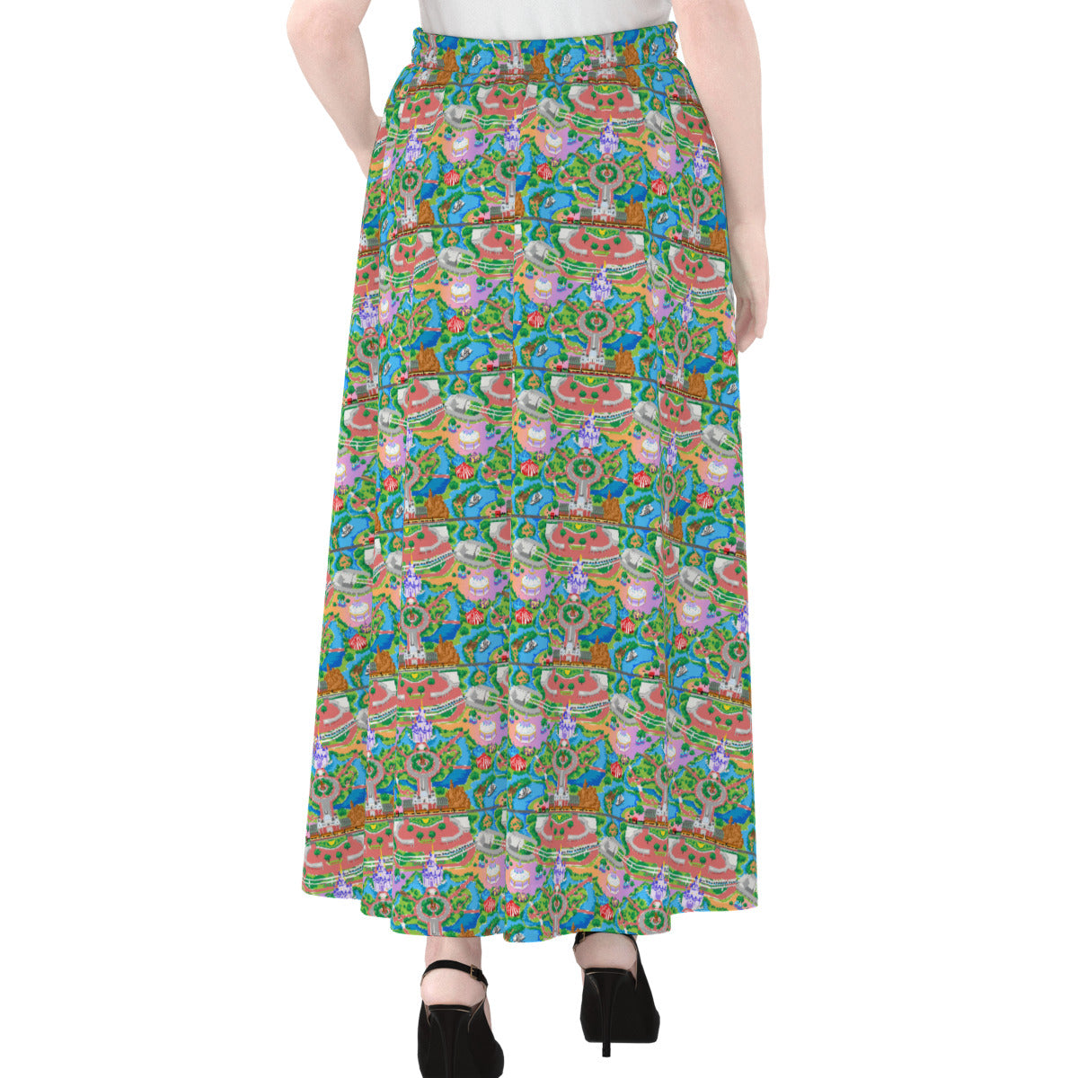Park Map Women's Maxi Chiffon Skirt