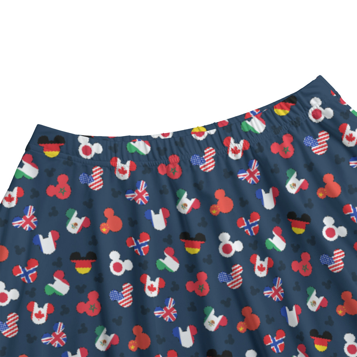 Mickey Flags Women's Long Maxi Skirt With Pockets