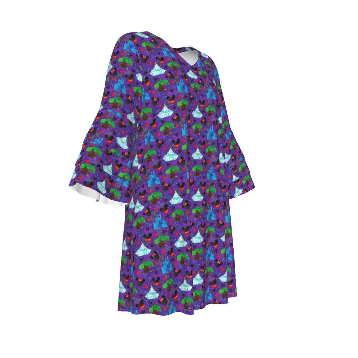 Park Hopper Fireworks Women's Stacked Ruffle Sleeve Dress