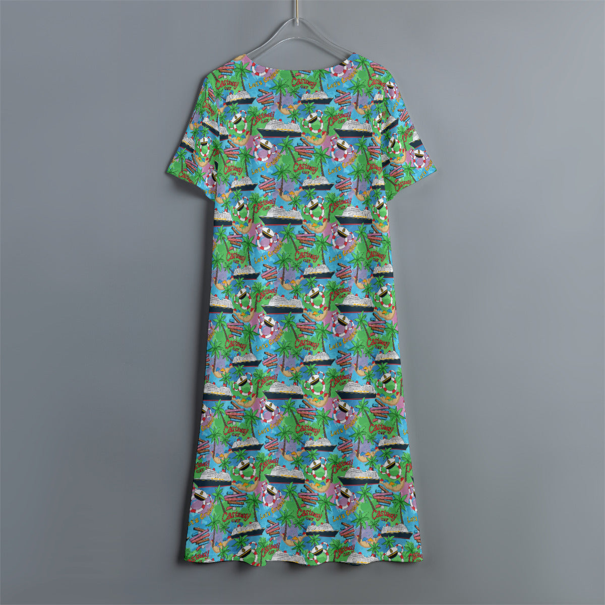 Let's Cruise Women's Swing Dress With Short Sleeve