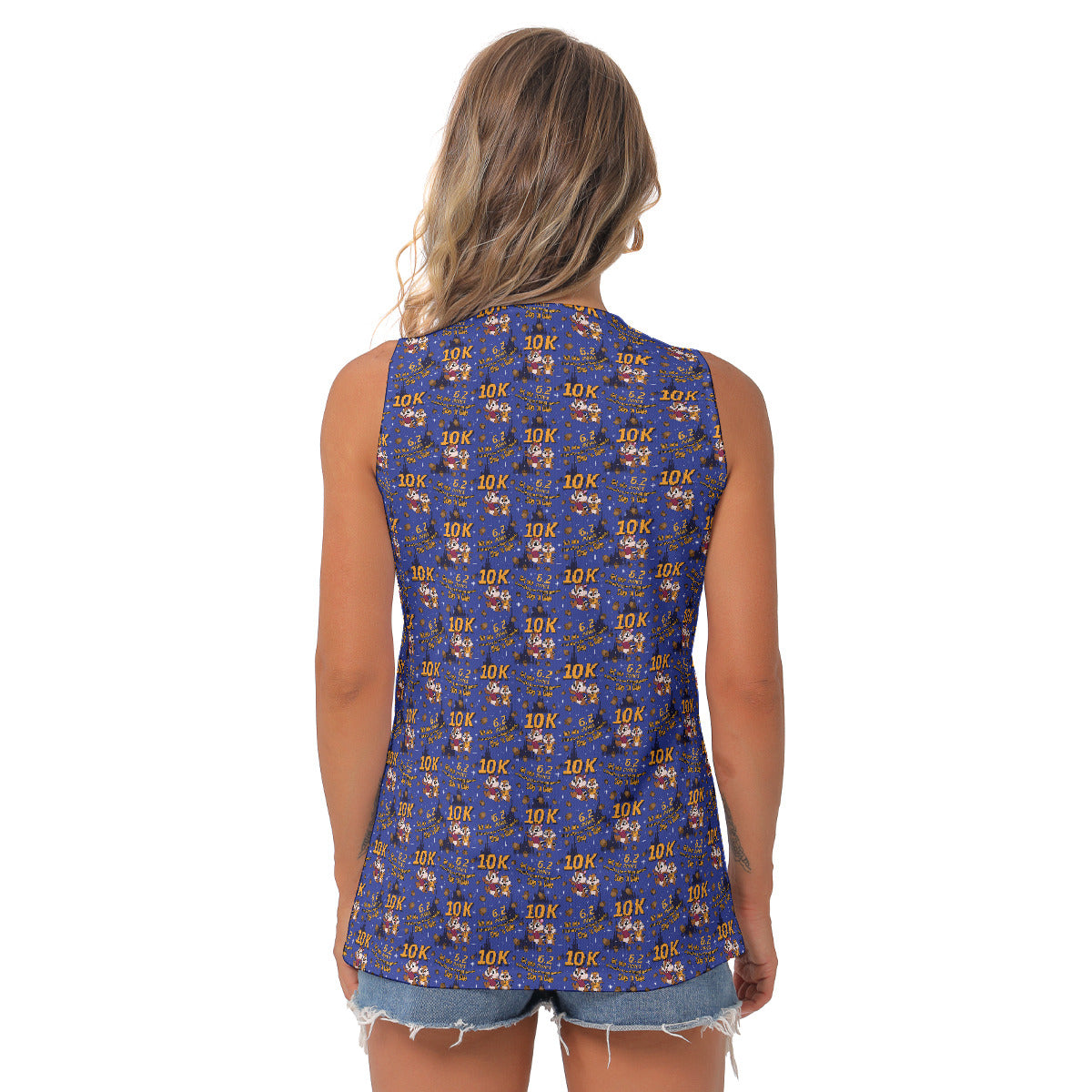 Chip And Dale 10K All Over Print Women's Sleeveless V-Neck Top