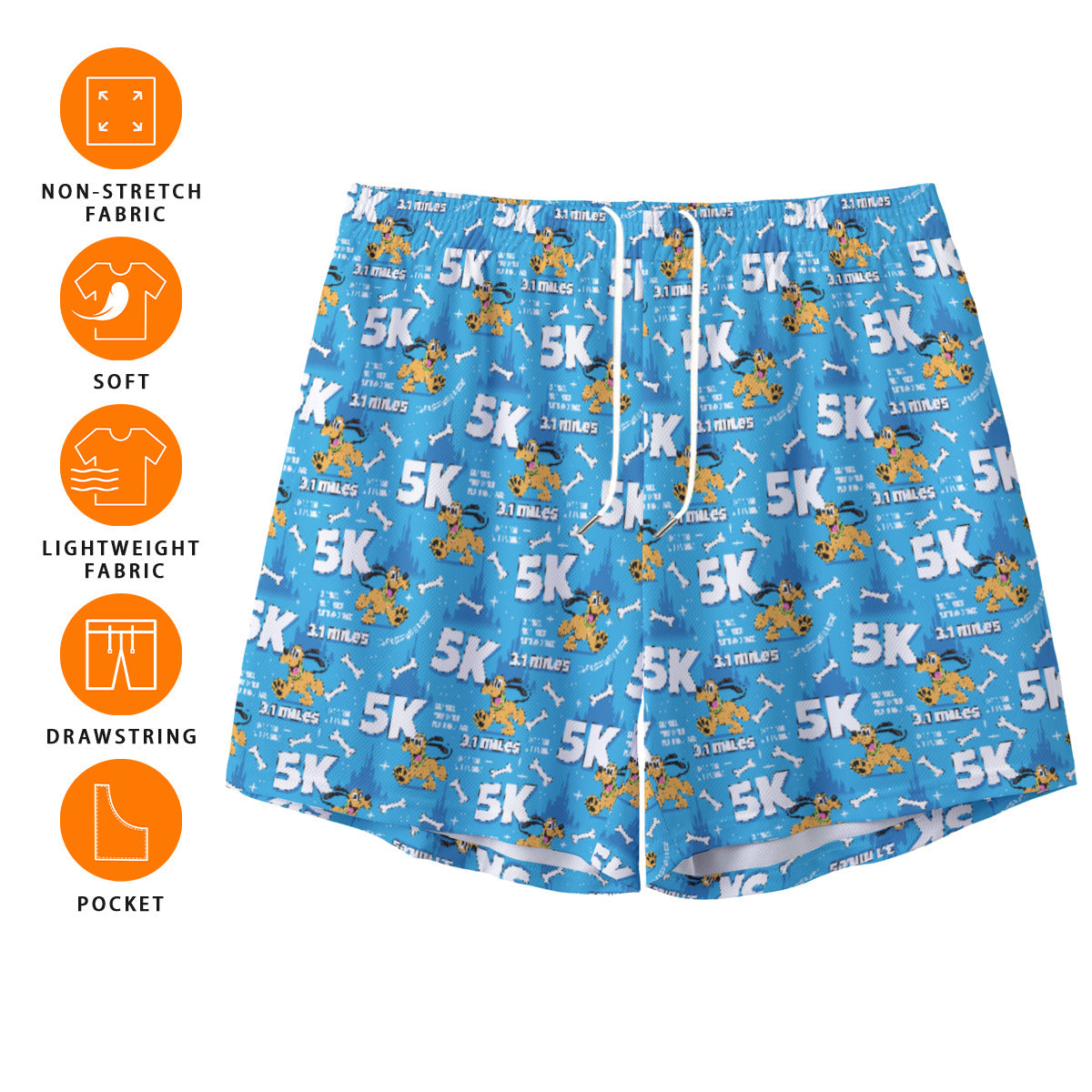 Pluto 5K Unisex Pocket Shorts