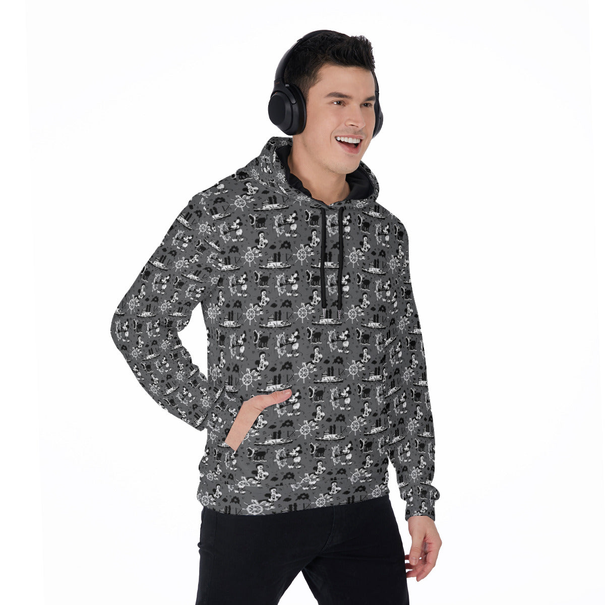 Steamboat Mickey Unisex Mirco Fleece Hoodie