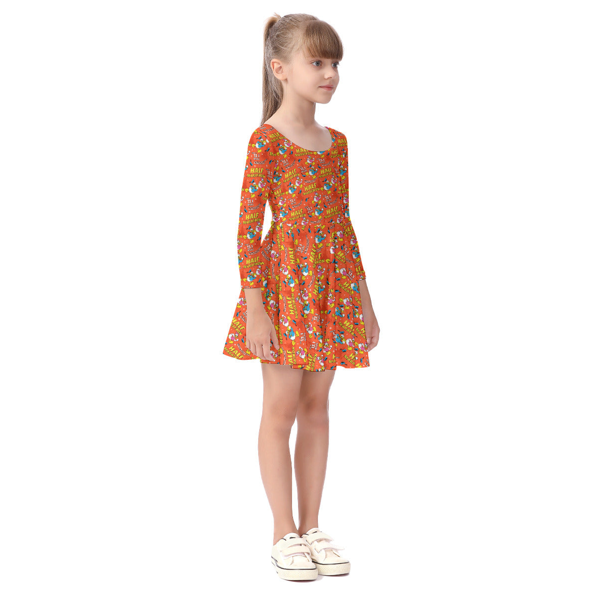 Donald And Daisy Half Marathon Kid's Long Sleeve Dress