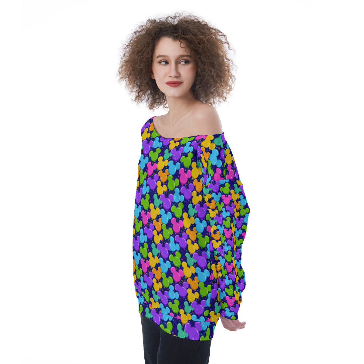 Park Balloons Oversized Women's Off-Shoulder Sweatshirt