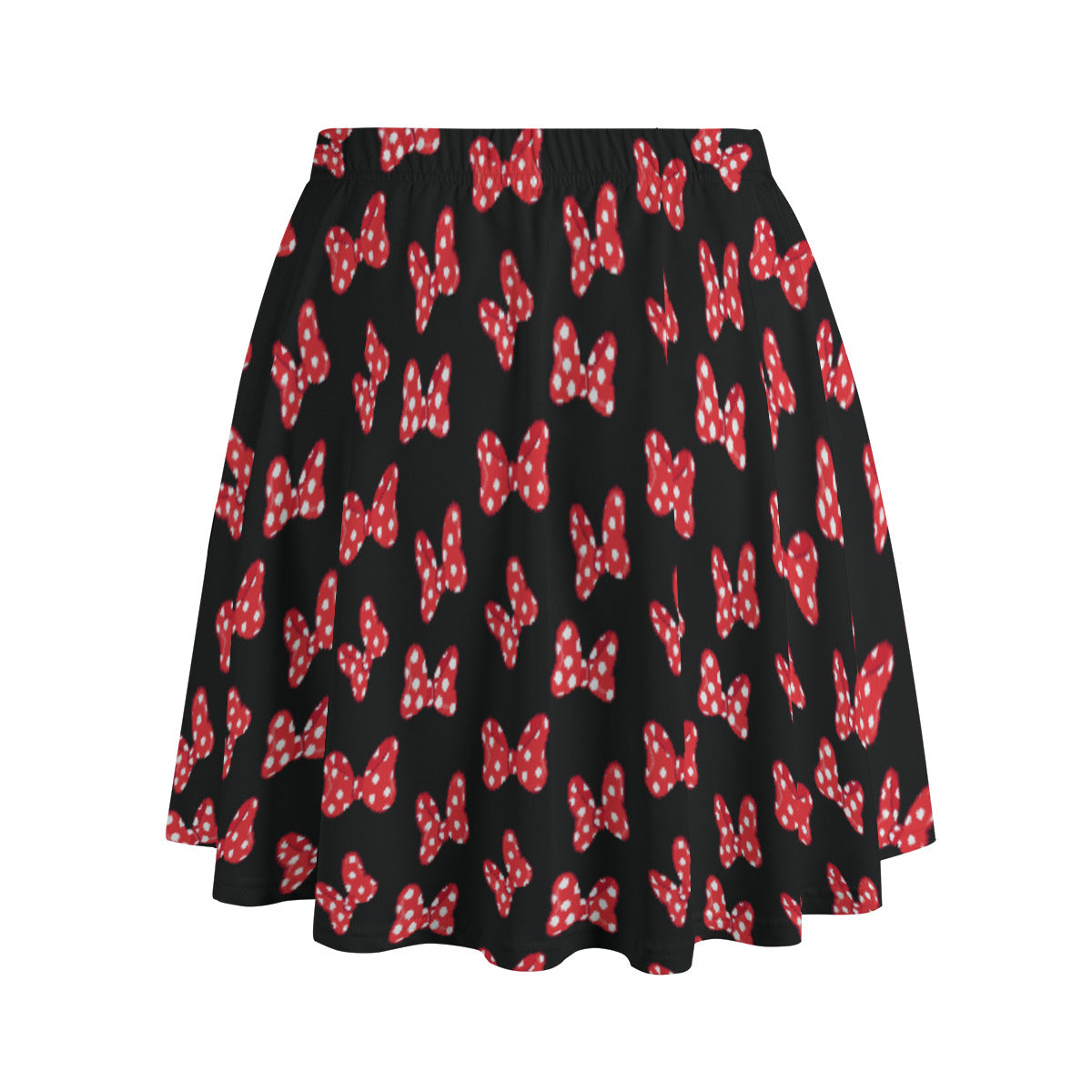 Polka Dot Bows Women's Skirt With Pockets